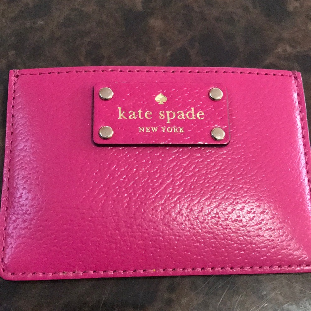 Hot pink Kate Spade card purse